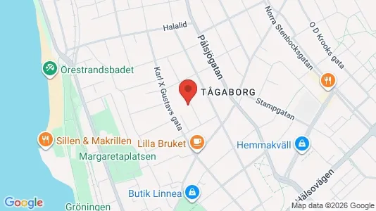 Apartments for rent i Helsingborg - kort over placeringen