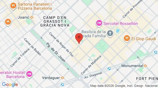 Apartments for rent i Barcelona Eixample - kort over placeringen