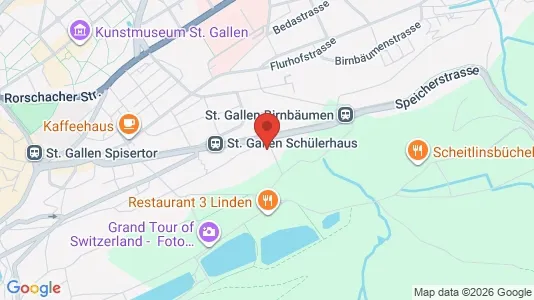Apartments for rent i Sankt Gallen - kort over placeringen