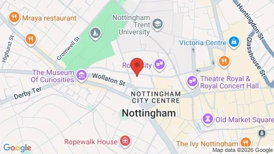 Apartments for rent i Nottingham - Nottinghamshire - kort over placeringen