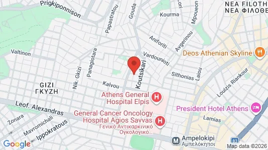 Apartments for rent i Athens Ampelokipoi - kort over placeringen