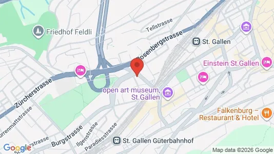 Apartments for rent i Sankt Gallen - kort over placeringen