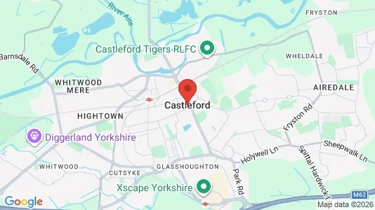 Houses for rent i Castleford - West Yorkshire - kort over placeringen