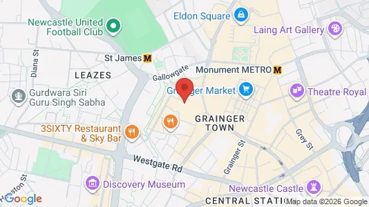 Apartments for rent i Newcastle upon Tyne - Tyne and Wear - kort over placeringen