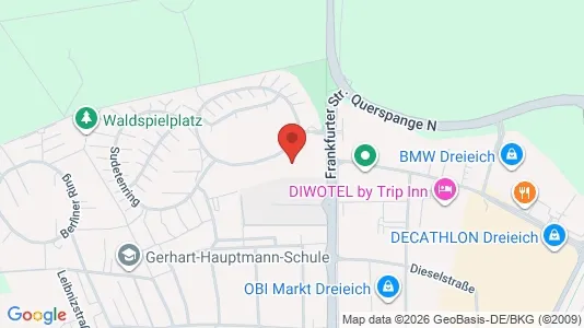 Apartments for rent i Offenbach - kort over placeringen