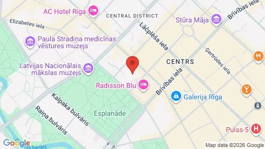 Apartments for rent i Riga Centrs - kort over placeringen