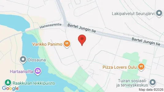 Apartments for rent i Oulu - kort over placeringen