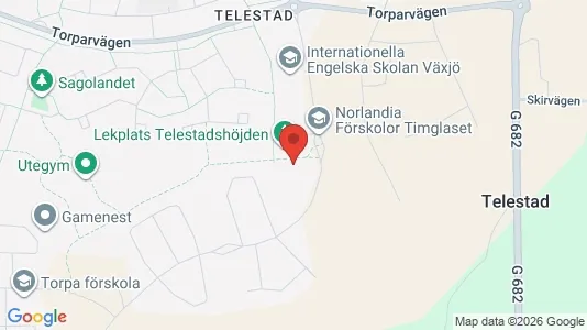 Apartments for rent i Växjö - kort over placeringen