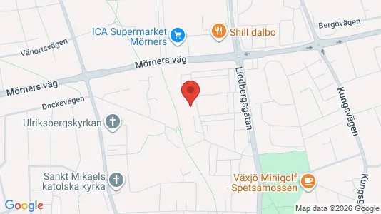 Apartments for rent i Växjö - kort over placeringen