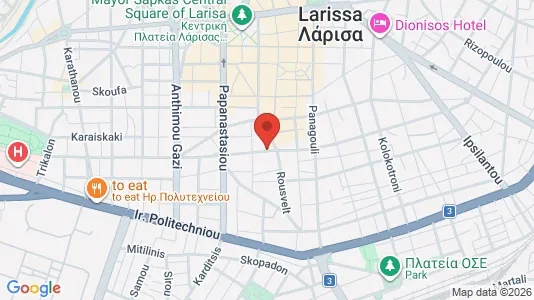 Apartments for rent i Larissa - kort over placeringen