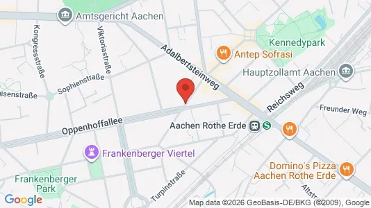Apartments for rent i Aachen - kort over placeringen