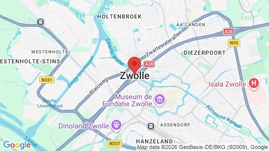 Rooms for rent i Zwolle - kort over placeringen