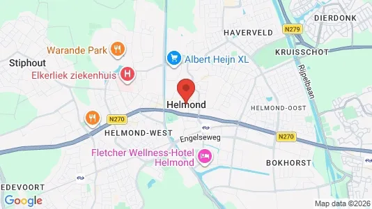 Houses for rent i Helmond - kort over placeringen