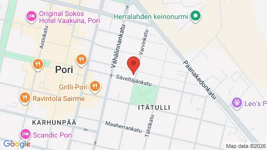 Apartments for rent i Pori - kort over placeringen