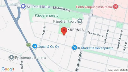 Apartments for rent i Pori - kort over placeringen