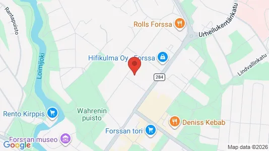 Apartments for rent i Forssa - kort over placeringen