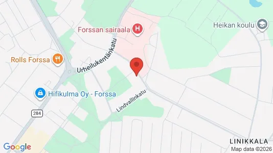 Apartments for rent i Forssa - kort over placeringen