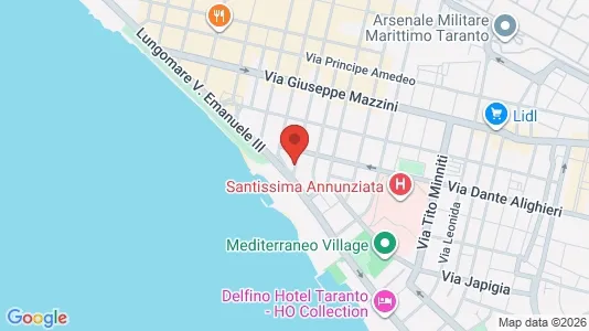 Apartments for rent i Taranto - kort over placeringen