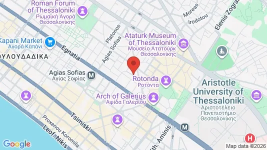 Apartments for rent i Thessaloniki - kort over placeringen