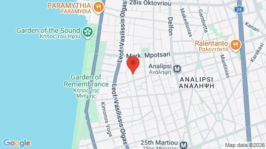 Apartments for rent i Thessaloniki - kort over placeringen
