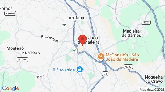 Apartments for rent i São João da Madeira - kort over placeringen