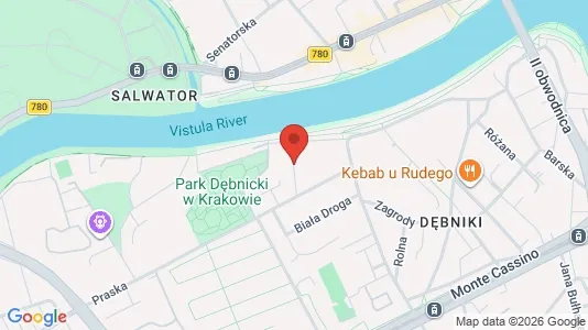 Rooms for rent i Kraków Podgórze - kort over placeringen