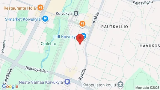 Apartments for rent i Vantaa - kort over placeringen