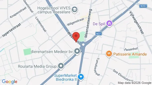 Apartments for rent i Roeselare - kort over placeringen
