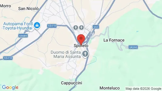 Apartments for rent i Spoleto - kort over placeringen