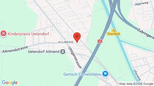 Apartments for rent i Thun - kort over placeringen
