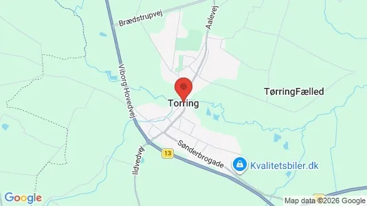 Houses for rent i Tørring - kort over placeringen