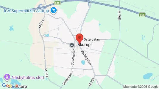Houses for rent i Skurup - kort over placeringen