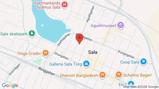 Apartments for rent i Sala - kort over placeringen