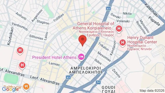 Apartments for rent i Athens Ampelokipoi - kort over placeringen
