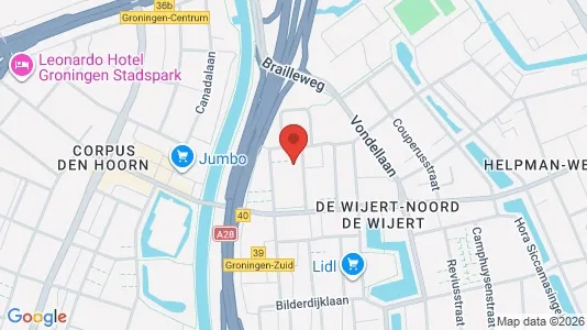 Apartments for rent i Groningen - kort over placeringen