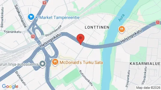 Apartments for rent i Turku - kort over placeringen