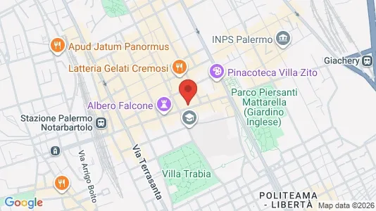 Apartments for rent i Palermo - kort over placeringen