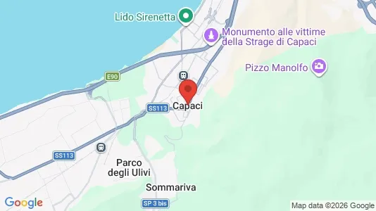 Houses for rent i Capaci - kort over placeringen