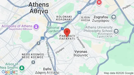 Apartments for rent i Athens Pagrati - kort over placeringen