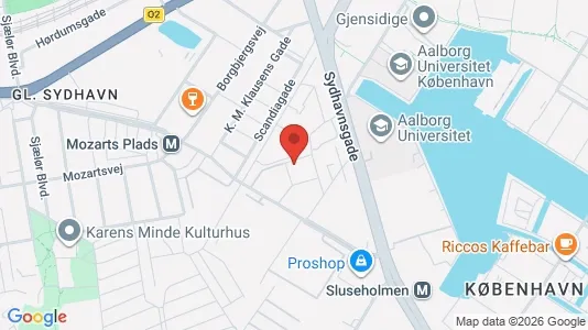 Apartments for rent i Copenhagen SV - kort over placeringen