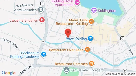 Rooms for rent i Kolding - kort over placeringen