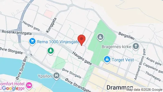 Rooms for rent i Drammen - kort over placeringen