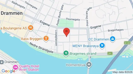 Apartments for rent i Drammen - kort over placeringen