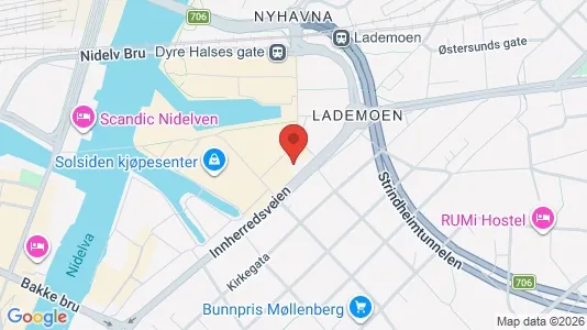Apartments for rent i Trondheim Østbyen - kort over placeringen