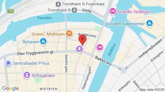 Rooms for rent i Trondheim Midtbyen - kort over placeringen