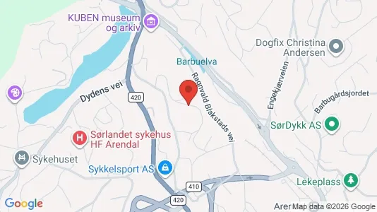 Rooms for rent i Arendal - kort over placeringen