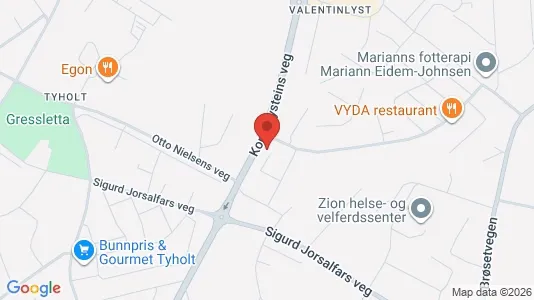 Apartments for rent i Trondheim Østbyen - kort over placeringen
