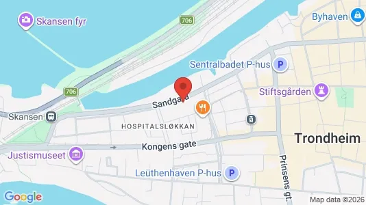 Rooms for rent i Trondheim Midtbyen - kort over placeringen