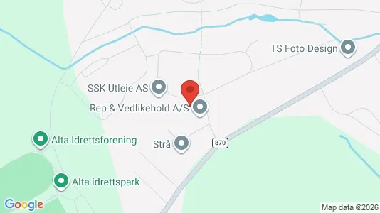 Apartments for rent i Alta - kort over placeringen