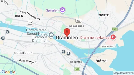 Apartments for rent i Drammen - kort over placeringen